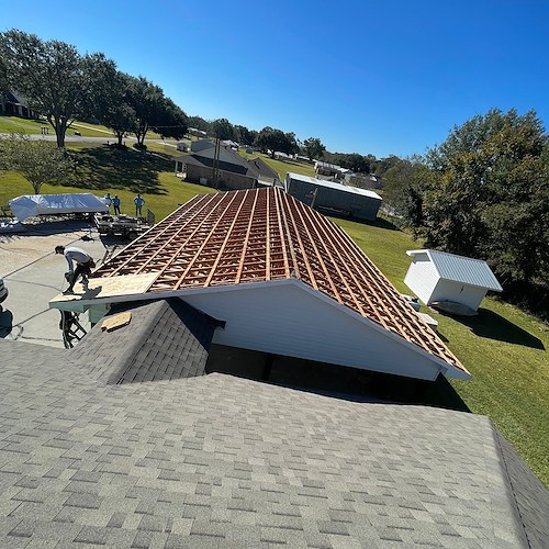 Metal-to-Shingle-Roof-Replacement-on-Attached-Garage-in-Gonzales 2