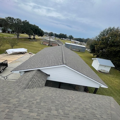 Metal-to-Shingle-Roof-Replacement-on-Attached-Garage-in-Gonzales 0