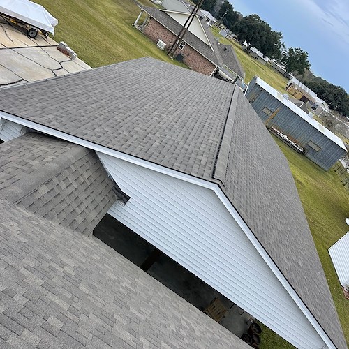 Metal to Shingle Roof Replacement on Attached Garage in Gonzales